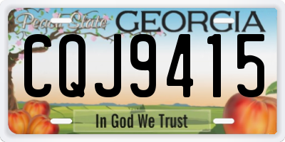 GA license plate CQJ9415