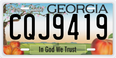 GA license plate CQJ9419