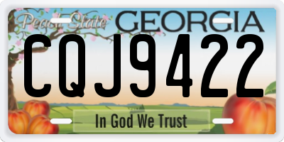 GA license plate CQJ9422