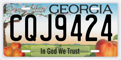 GA license plate CQJ9424