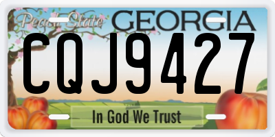 GA license plate CQJ9427