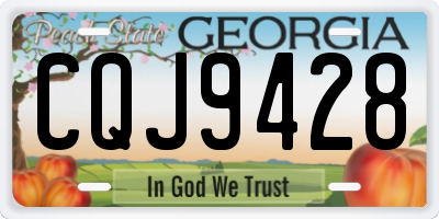 GA license plate CQJ9428