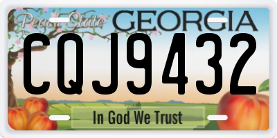 GA license plate CQJ9432