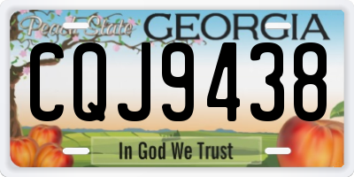 GA license plate CQJ9438
