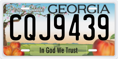 GA license plate CQJ9439