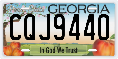 GA license plate CQJ9440