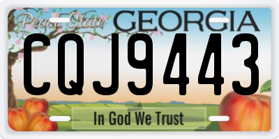 GA license plate CQJ9443