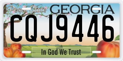 GA license plate CQJ9446