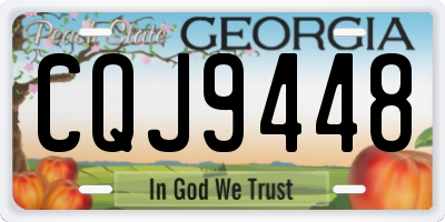 GA license plate CQJ9448