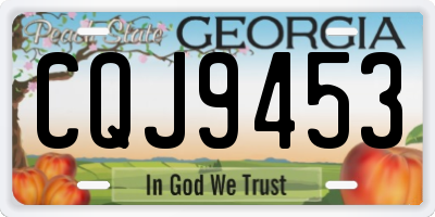 GA license plate CQJ9453