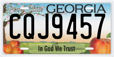GA license plate CQJ9457