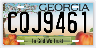 GA license plate CQJ9461