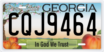 GA license plate CQJ9464