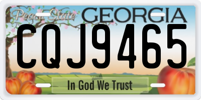 GA license plate CQJ9465