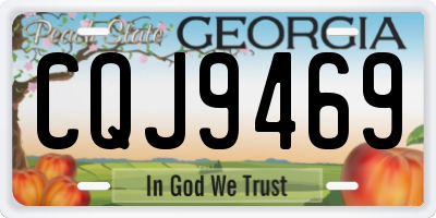 GA license plate CQJ9469