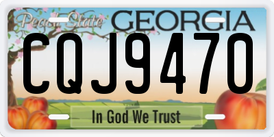 GA license plate CQJ9470