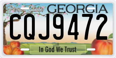 GA license plate CQJ9472
