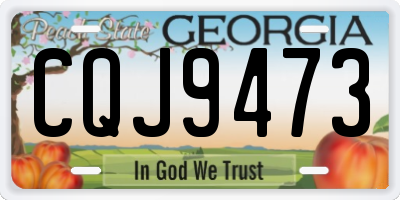 GA license plate CQJ9473