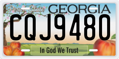 GA license plate CQJ9480
