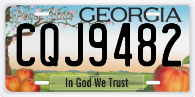 GA license plate CQJ9482