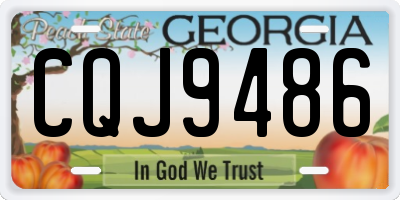 GA license plate CQJ9486