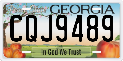 GA license plate CQJ9489