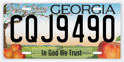 GA license plate CQJ9490