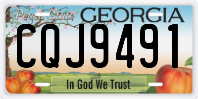 GA license plate CQJ9491