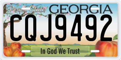 GA license plate CQJ9492