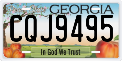 GA license plate CQJ9495