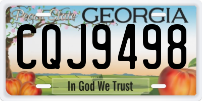 GA license plate CQJ9498