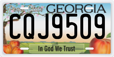 GA license plate CQJ9509