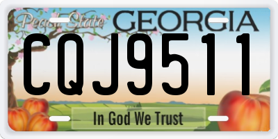 GA license plate CQJ9511