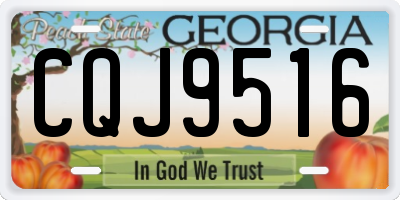 GA license plate CQJ9516