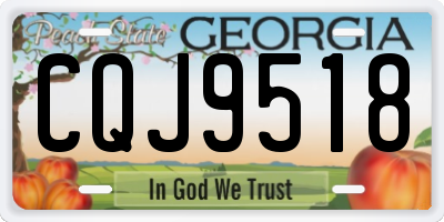 GA license plate CQJ9518