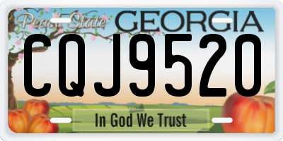 GA license plate CQJ9520