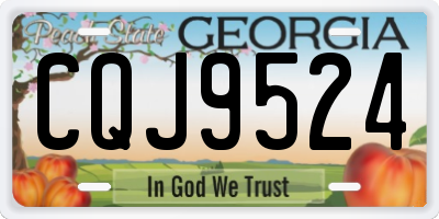 GA license plate CQJ9524