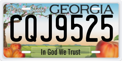 GA license plate CQJ9525