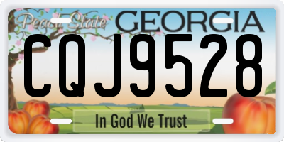 GA license plate CQJ9528