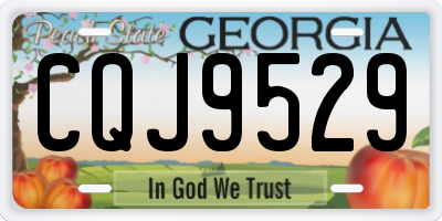 GA license plate CQJ9529
