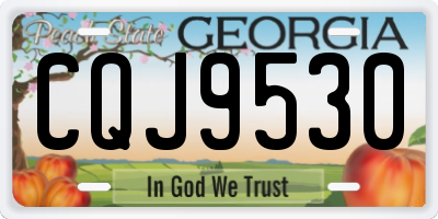 GA license plate CQJ9530