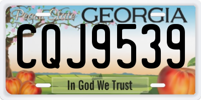 GA license plate CQJ9539