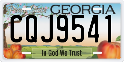 GA license plate CQJ9541