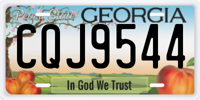 GA license plate CQJ9544