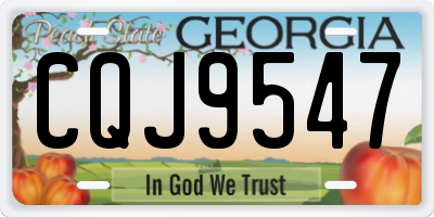 GA license plate CQJ9547