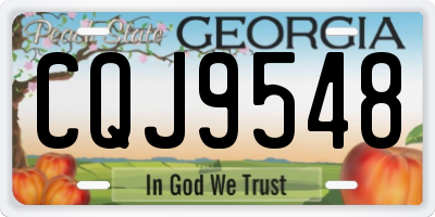 GA license plate CQJ9548