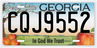 GA license plate CQJ9552