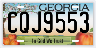 GA license plate CQJ9553