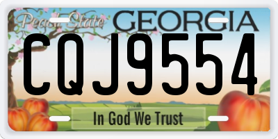GA license plate CQJ9554