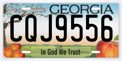 GA license plate CQJ9556